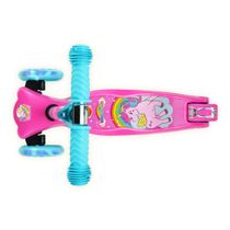 Patinete Radical 3 Rodas Unicórnio Rosa Com Led - Dm Toys 6865
