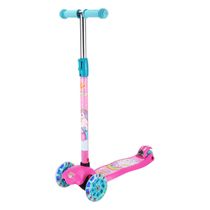 Patinete Radical 3 Rodas Unicórnio Rosa Com Led - Dm Toys 6865