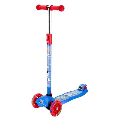 Patinete Radical 3 Rodas Astronauta Azul Com Led - Dm Toys 6866
