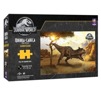 Quebra Cabeça Jurassic World Carnotauro 200 Peças Mimo 2063