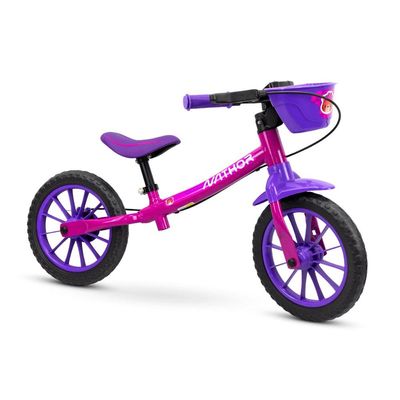 Bicicleta Equilíbrio Balance Sem Pedal Aro 12 Menina Nathor