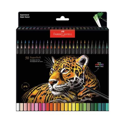 LAPIS DE COR 50 CORES SUPER SOFT NOVA EDICAO FABER CASTELL