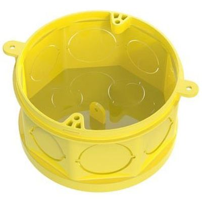 Caixa 4""x4"" Octogonal Fundo Móvel Amarela - 33043155 - Tigre Caixa Movel 4x4 Tigreflex 33043155