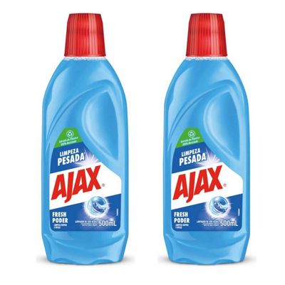 Kit 2 Limpador Ajax Fresh Blue Limpeza Pesada 500Ml