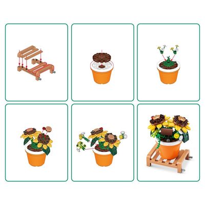 Blocos de Montar Max Premium Garden - Girassol 151 pçs