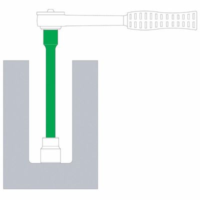 Extensão 5" em Aço Cromo Vanádio - Encaixe 1/2"