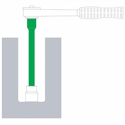 Extensão 5" em Aço Cromo Vanádio - Encaixe 1/2"