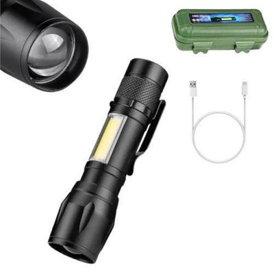 Mini Lanterna Tática Led Portátil Recarregável