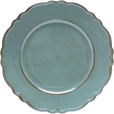 Sousplat 33 cm Patinado de Plastico Moon Verde - Lyor