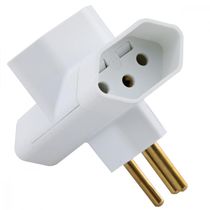 Plugue T 2P+T 250 V 10 A Tramontina Branco