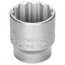 Soquete Estriado em Aço Cromo Vanadio 26 mm - Encaixe 1/2" Tramontina PRO