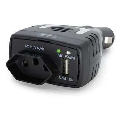 Fonte Inversor De Potência 75w Carrega Notebook Carro Celular