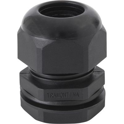 Conector prensa-cabo 2 polegadas Tramontina em termoplástico preto com bucha