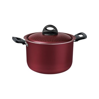 Espagueteira Tramontina Loreto em Alumínio com Revestimento Interno e Externo em Antiaderente Starflon Max Vermelho 22 c