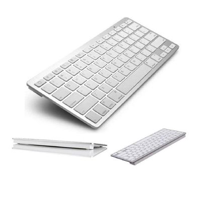 Mini Teclado Bluetooth Para Tablet E Smartphone - Prata