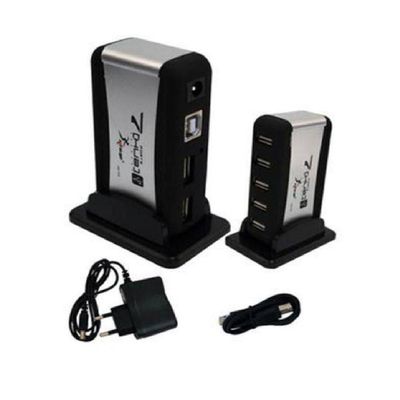 Super Hub Usb 2.0 Com 7 Portas e Fonte De Alimentação