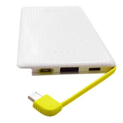Carregador Portátil Power Bank Super Slim 5000mAh USB Kaidi Branco