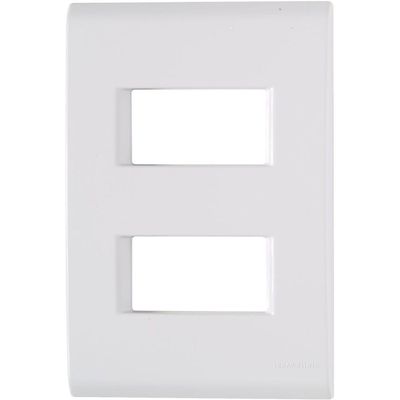 Placa Com 2 Postos Afastados Liz 4x2 - 57106-006 - Tramontina Placa 2p 4x2 Tramontina 57106-006