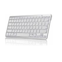 Mini Teclado Bluetooth Sem Fio para Tablet e Celular Prata