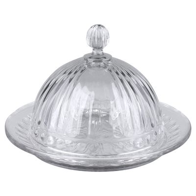 Queijeira De Vidro Crown 20cm CV244732 Cazza UNICA