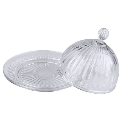 Queijeira De Vidro Crown 20cm CV244732 Cazza UNICA