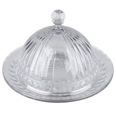 Queijeira De Vidro Crown 20cm CV244732 Cazza UNICA