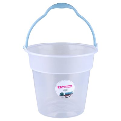 Balde Sanremo em Plástico Cristal Transparente com Alça 8L UNICA
