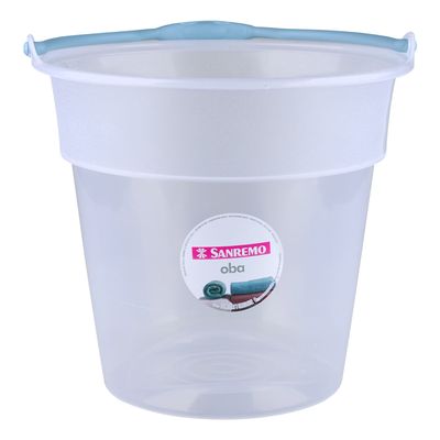 Balde Sanremo em Plástico Cristal Transparente com Alça 8L UNICA