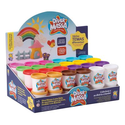 Massa de Modelar Infantil Divertoys 1 Pote - Item Sortido UNICA