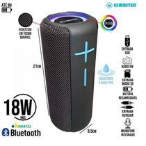 Caixa de Som Portátil Bluetooth IPX6 K450 Kimaster 18W Cinza