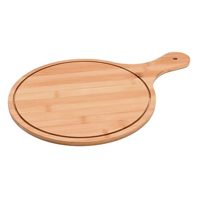 Tábua para Frios Cazza Redonda em Bambu com Alça UNICA