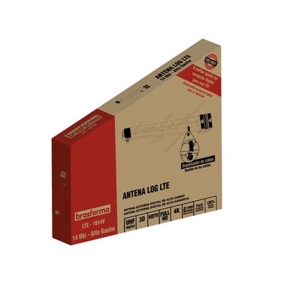 Antena Externa Brasforma LTE-1014V Log Digital 10 Elementos UNICA