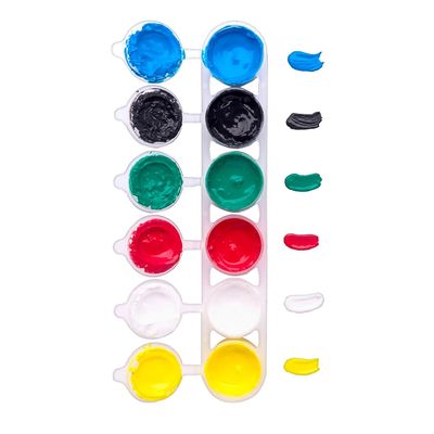 Tinta Guache Escolar Leo&Leo com 6 Cores 15ml UNICA