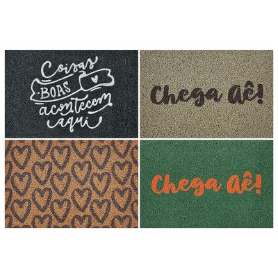Capacho em Vinil Euro Sweet Home Estampado - Item Sortido UNICA