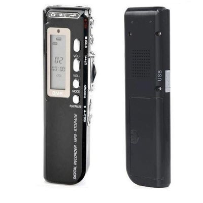 Mini Gravador De Áudio Voz Digital 8gb Escuta Telefônica Mp3