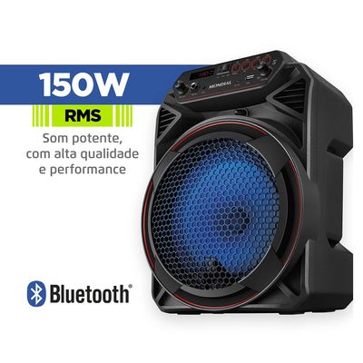 Caixa Amplificada Bluetooth Mondial CM-150 - Bivolt UNICA