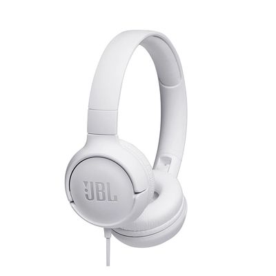 Headphone Supra-Auricular JBL T500 com Fio Branco UNICA