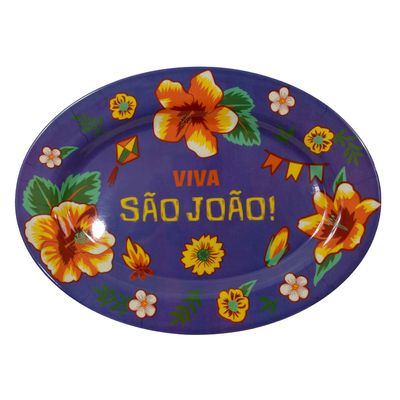 Travessa Melamina Sao Joao (Colorido) 35,4X25,7X1,8Cm UNICA