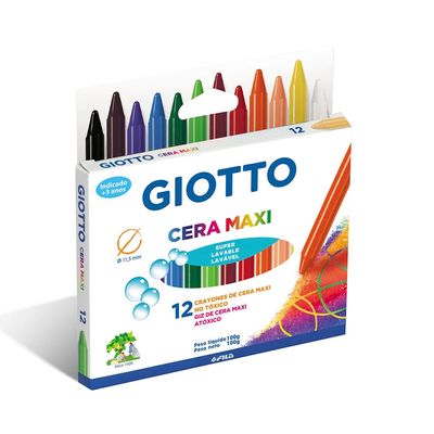 Gizão Cera Giotto Maxi 12 Cores Vibrantes UNICA
