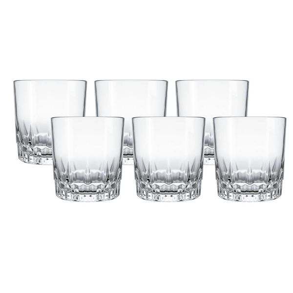 Jogo de 6 Copos de vidro 290ml Vegas Rocks Nadir UNICA