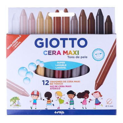 Gizão de Cera Giotto Tons de Pele 12 Cores Fila Canson UNICA