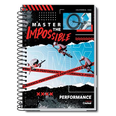Caderno Universitário Masculino Performance 160F/10 Matérias Credeal UNICA