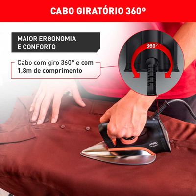 Ferro a Seco Arno Drygliss com Base Antiaderente FS31 127V UNICA