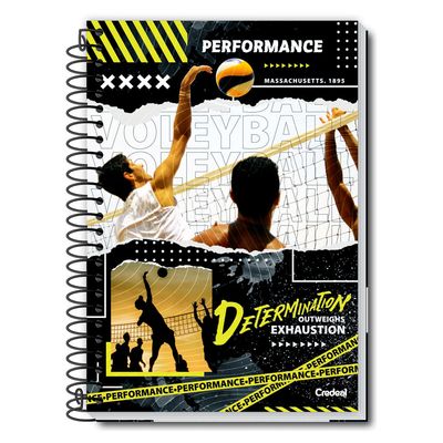 Caderno Universitário Masculino Performance 160F/10 Matérias Credeal UNICA