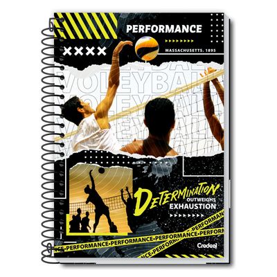 Caderno Universitário Masculino Performance 80F/1 Matéria Credeal UNICA