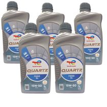 Kit 5L Óleo Motor Total Quartz 7000 15w50 SL Semissintético