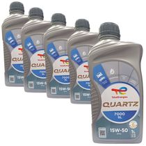 Kit 5L Óleo Motor Total Quartz 7000 15w50 SL Semissintético