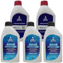 Kit 2L Aditivo de Radiador Concentrado + 3L Água Desmineralizada Tirreno