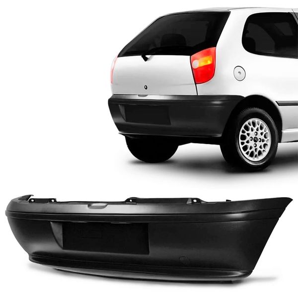 Parachoque Traseiro Preto Texturizado Fiat Palio Todos 1996 até 2000 e Palio Young 2001 até 2002