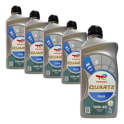 Kit 5l Óleo Motor Total Quartz 7000 Sn 10w40 Semissintético